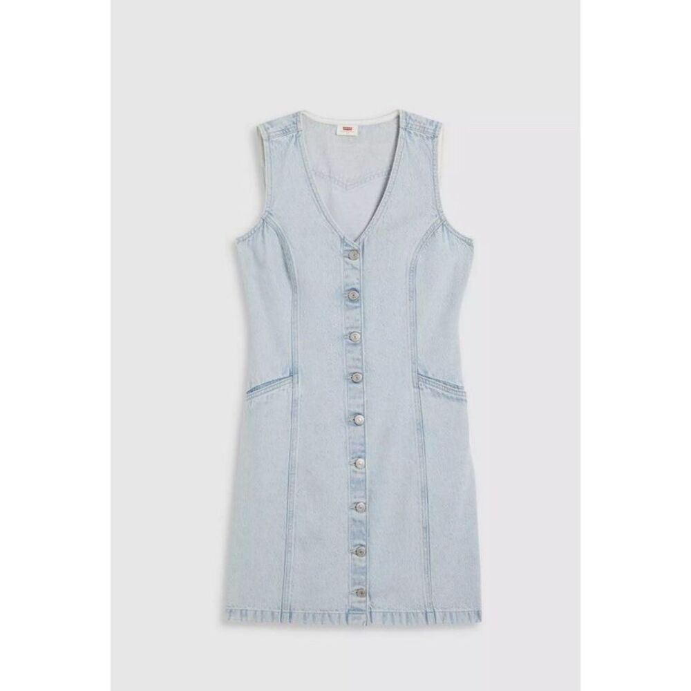 Summer dress Levi's Women's Denim jean Vianna Vest XS Light Wash Western Utility